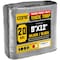 Core Tarps Heavy Duty Tarp, 12 ft L x 0.5 mm H x 9 ft W, 20 Mil, Silver/Black, Polyethylene CT-701-9X12 - alternate 1
